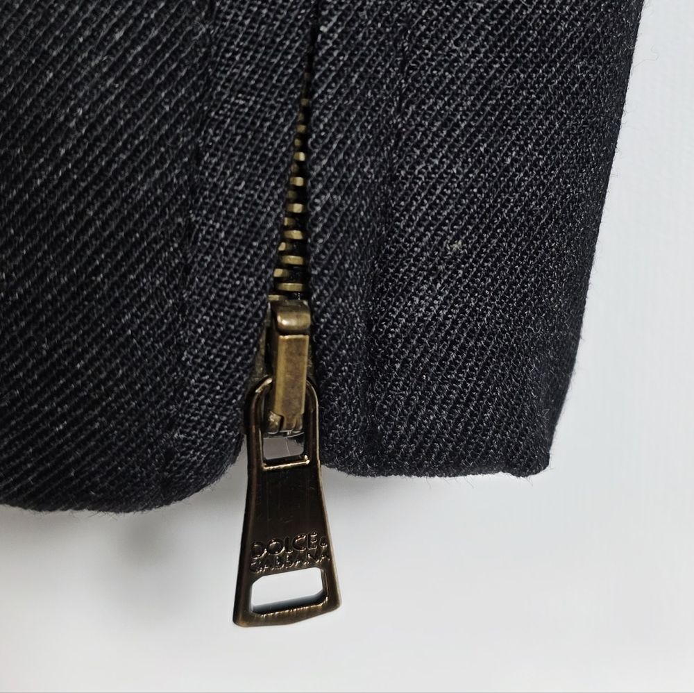 Dolce & Gabbana Virgin Wool Dark Grey Career Wear Dress Pants Women's Size 42 - Picture 5 of 11